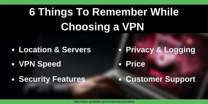 points to choose the best vpn provider