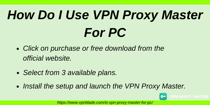 Use Proxy Master VPN on PC