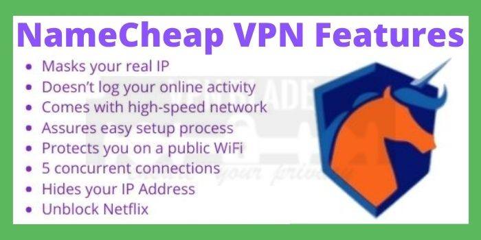 NameCheap VPN Features