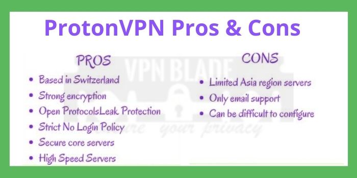 ProtonVPN Pros & Cons