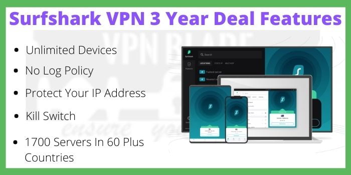 Surfshark VPN 3 Year Deal Features