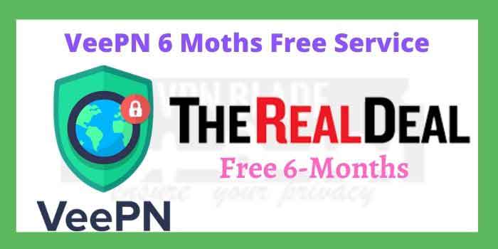 VeePN 6 Moths Free Service