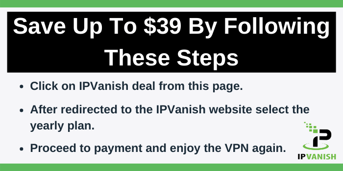 Save $39 on IPVanish VPN