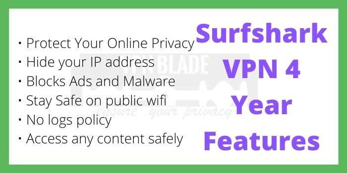 SurfShark VPN 4 Year Features