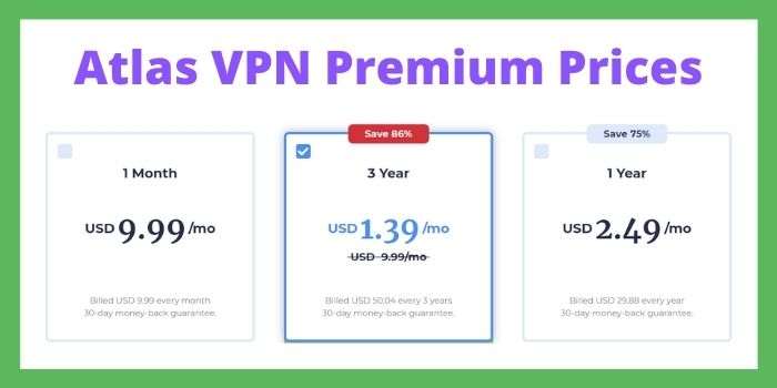 Atlas VPN Premium Prices