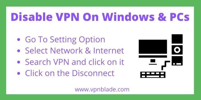 Disable VPN on Windows