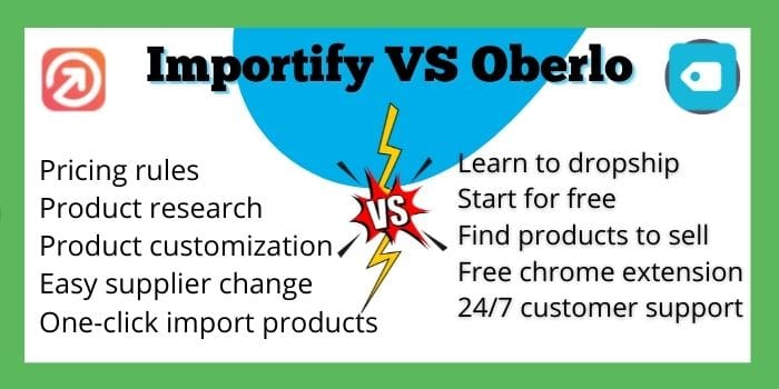 comparing Importify vs Oberlo