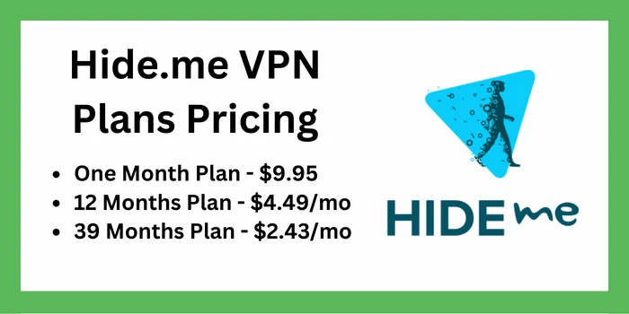 Hide.me VPN Plans Pricing