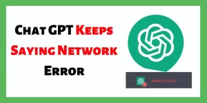 Chat GPT Keeps Saying Network Error