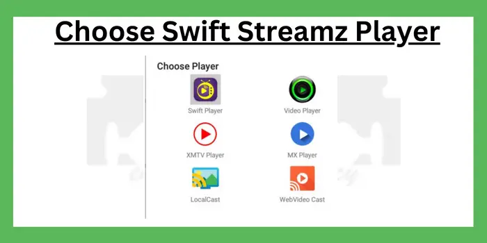 Choose Swift Streamz Player