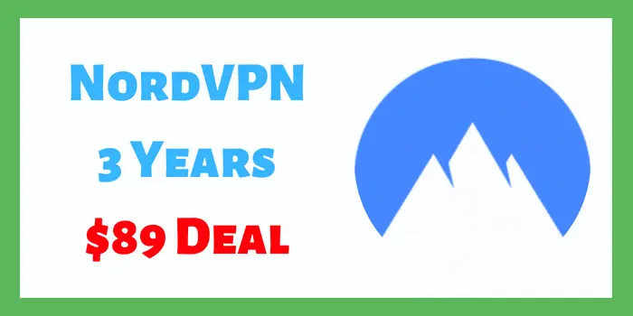 NordVPN 3 years $89 deal