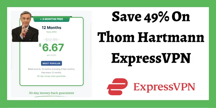 Save 49% On Thom Hartmann ExpressVPN