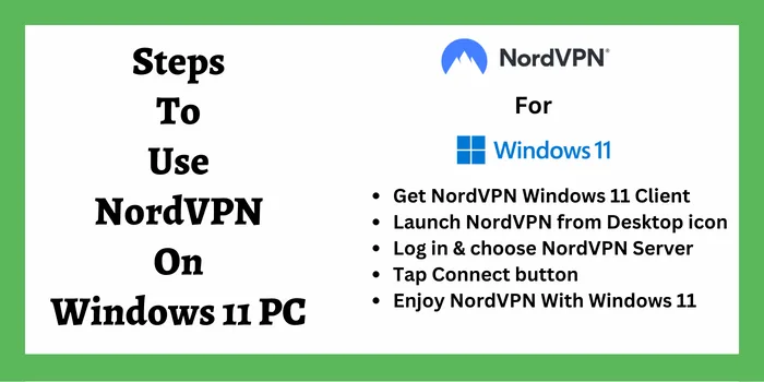 Steps To Use NordVPN On Windows 11 PC