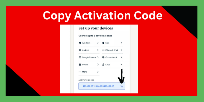 Copy Activation Code
