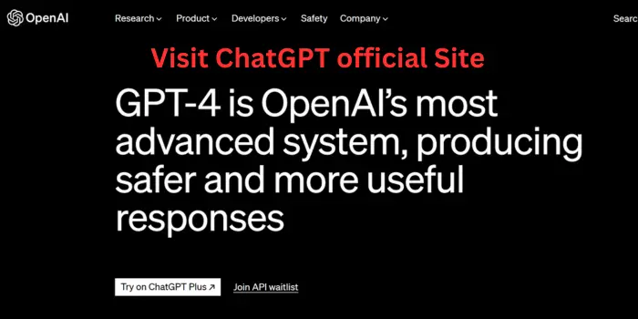 Visit ChatGPT official Site