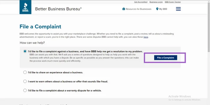 File Complaint At BBB For Snap Account Unban