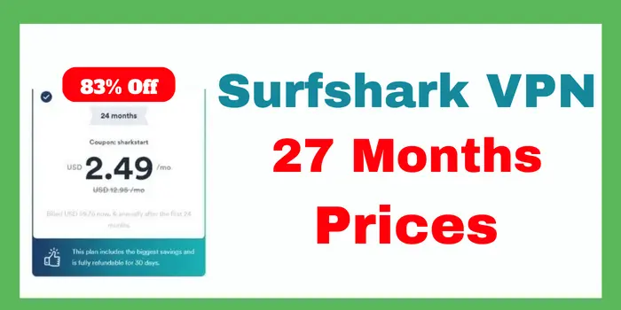surfshark 27 moths prices