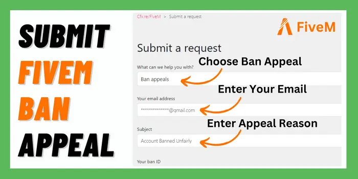 Submit FiveM Ban Appeal via Official Website