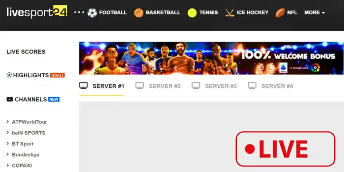 LIVESPORT24 is your go-to source for stream live football tonight.